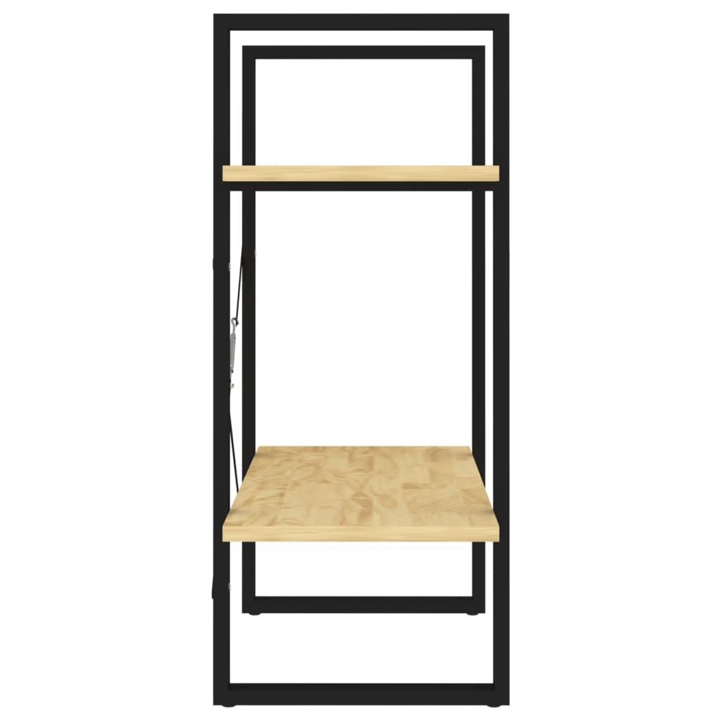 Βιβλιοθήκη με 2 Ράφια 60 x 30 x 70 εκ. από Μασίφ Ξύλο Πεύκου 6