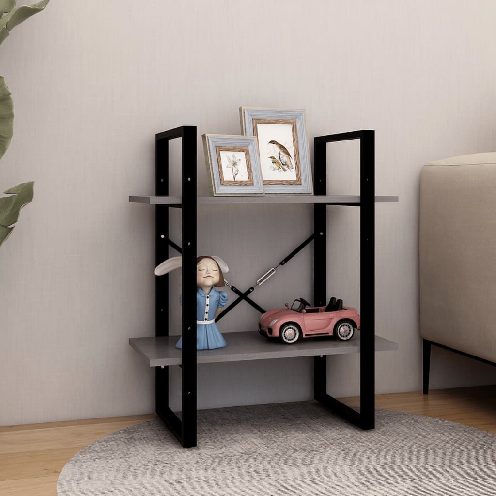 Βιβλιοθήκη με 2 Ράφια 60 x 30 x 70 εκ. από Μασίφ Ξύλο Πεύκου 3