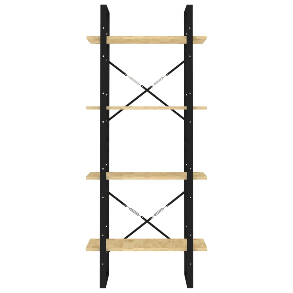 Βιβλιοθήκη με 4 Ράφια από Μασίφ Ξύλο Πεύκου 60x30x140 εκ. 5