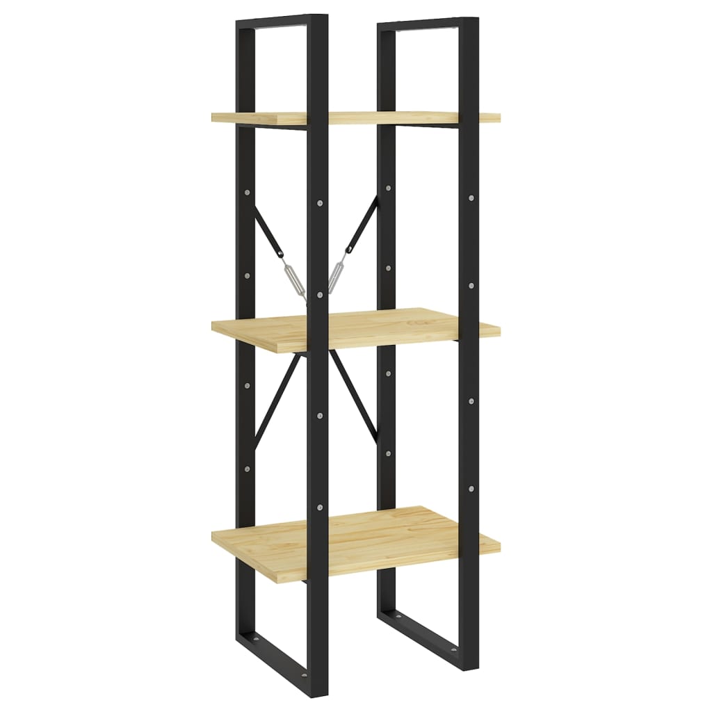 Βιβλιοθήκη με 3 Ράφια 40 x 30 x 105 εκ. από Μασίφ Ξύλο Πεύκου 2