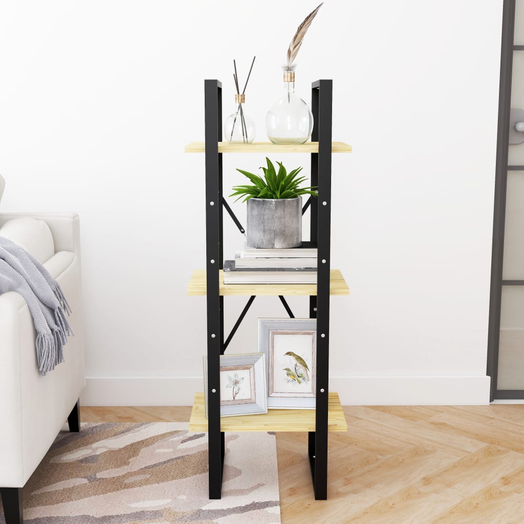 Βιβλιοθήκη με 3 Ράφια 40 x 30 x 105 εκ. από Μασίφ Ξύλο Πεύκου 3