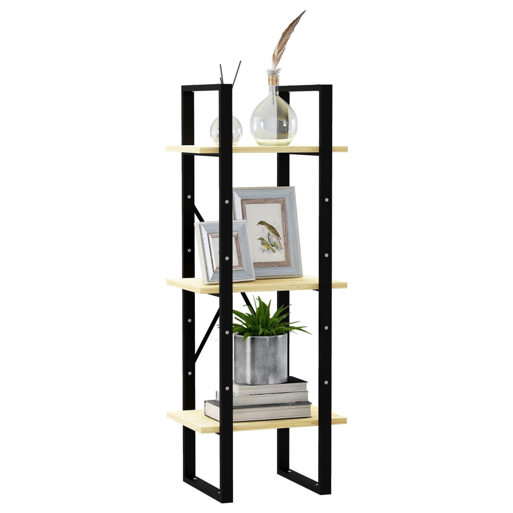 Βιβλιοθήκη με 3 Ράφια 40 x 30 x 105 εκ. από Μασίφ Ξύλο Πεύκου 4