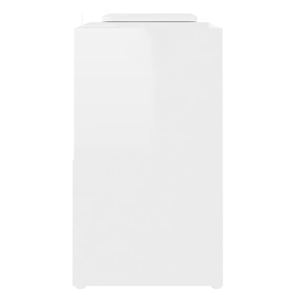 Έπιπλο Τηλεόρασης Λευκό Γυαλ. 104 x 30 x 52 εκ. από Επεξ. Ξύλο 4