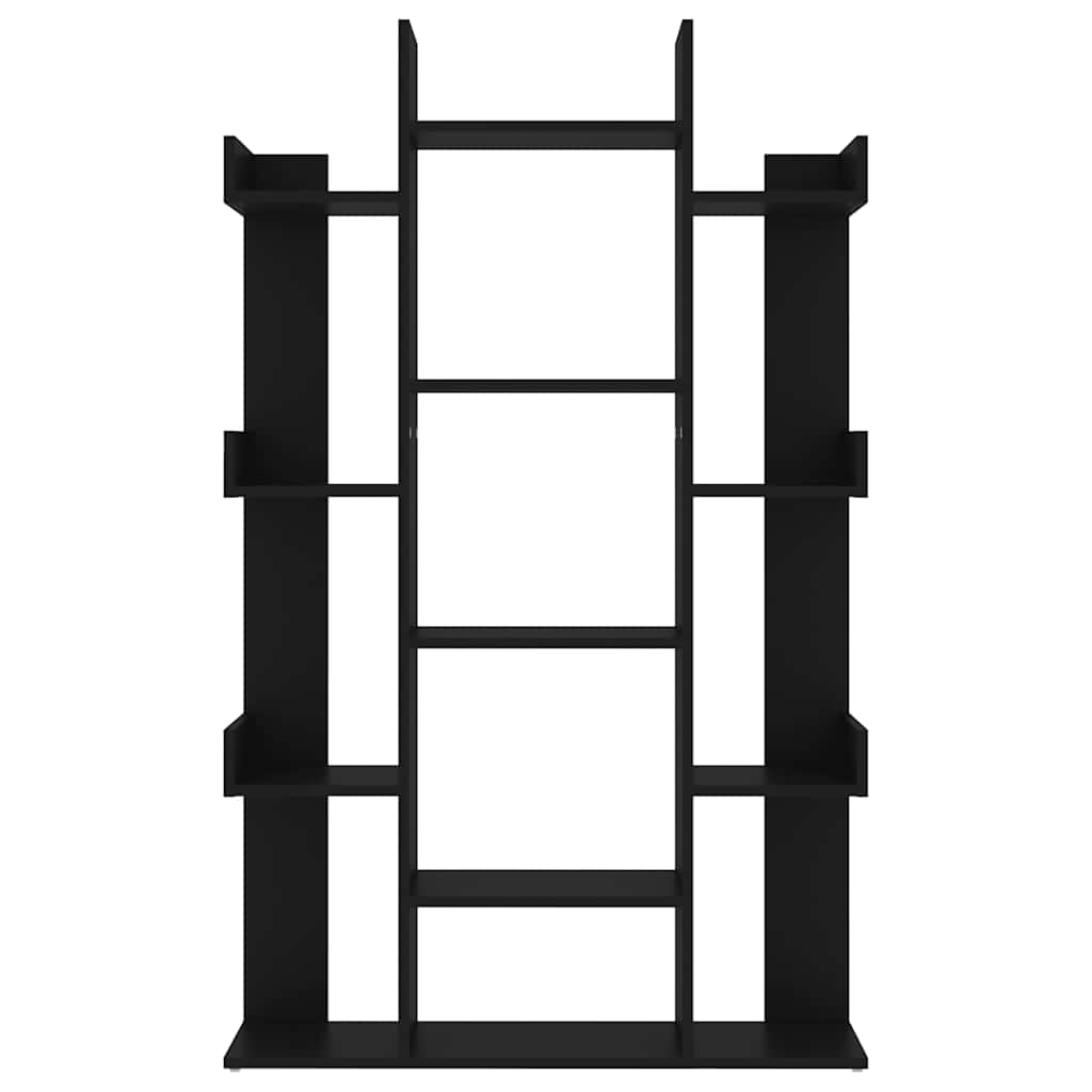 Βιβλιοθήκη Μαύρη 86 x 25,5 x 140 εκ. από Επεξ. Ξύλο 5