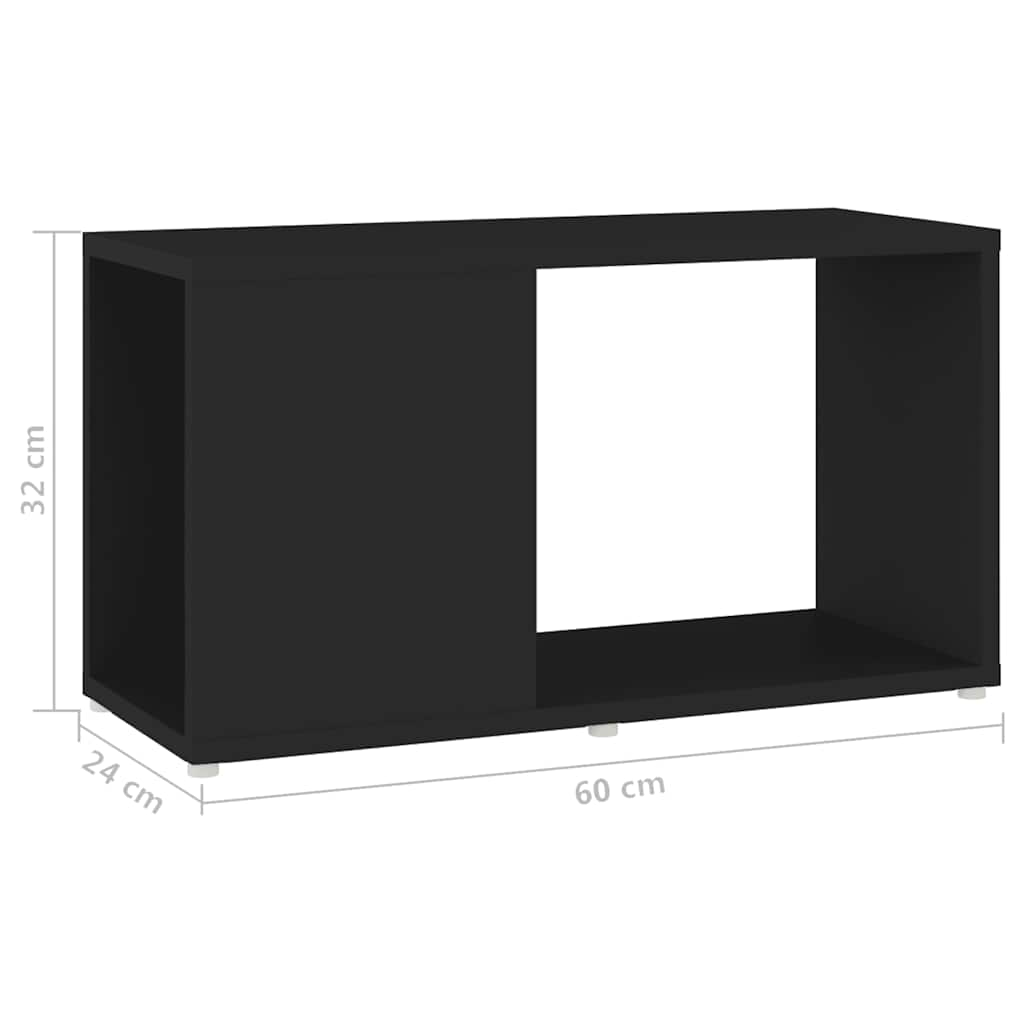 Έπιπλο Τηλεόρασης Μαύρο 60 x 24 x 32 εκ. από Μοριοσανίδα 6