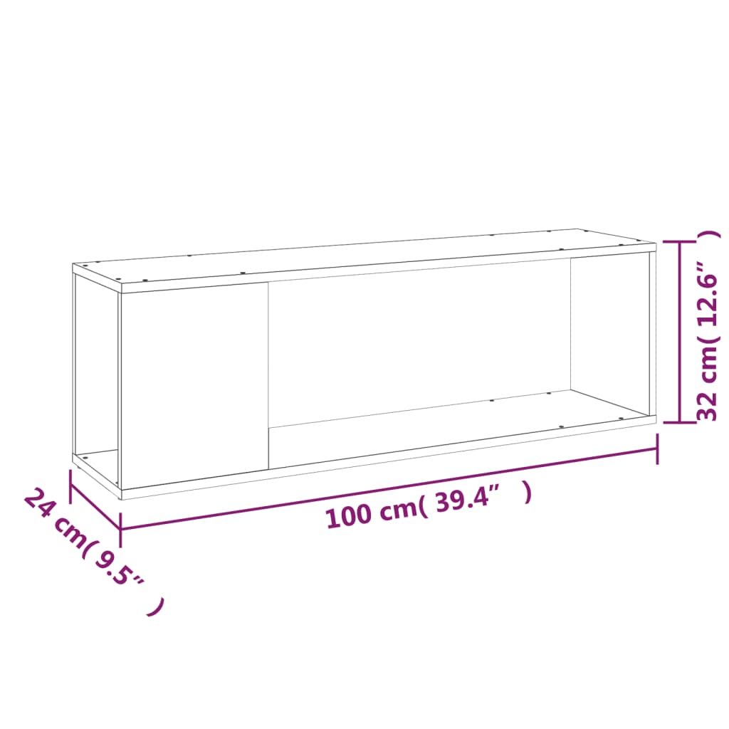 Έπιπλο Τηλεόρασης Sonoma Δρυς 100 x 24 x 32 εκ. Επεξεργ. Ξύλο 8
