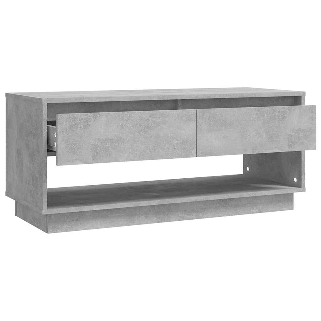 Έπιπλο Τηλεόρασης Γκρι Σκυροδέματος 102x41x44 εκ. Επεξ. Ξύλο 8