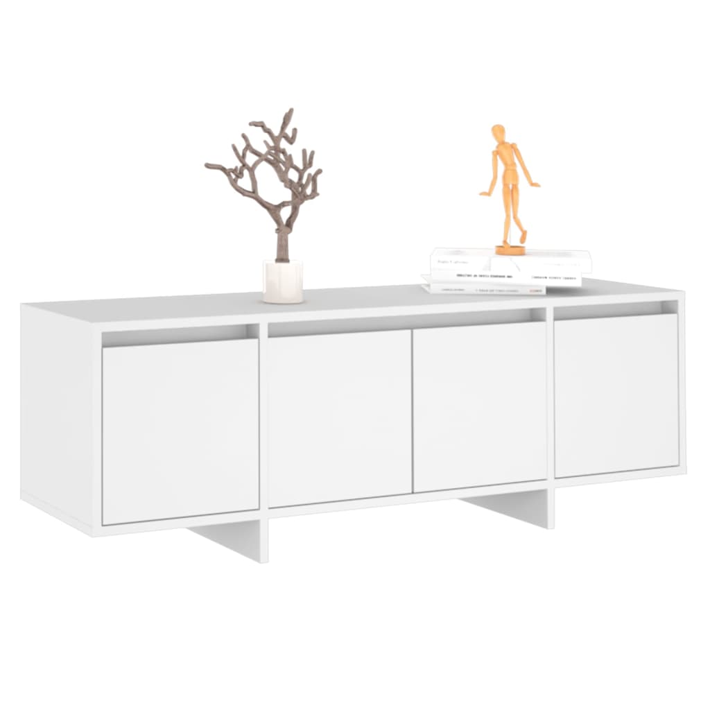 Έπιπλο Τηλεόρασης Λευκό 120x30x40,5 εκ. από Επεξεργασμένο Ξύλο 4