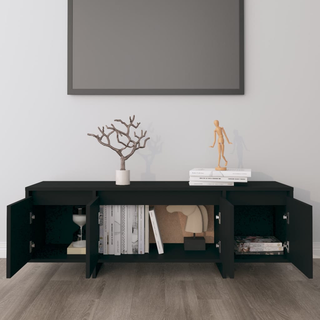 Έπιπλο Τηλεόρασης Μαύρο 120x30x40,5 εκ. Επεξεργ. Ξύλο 3