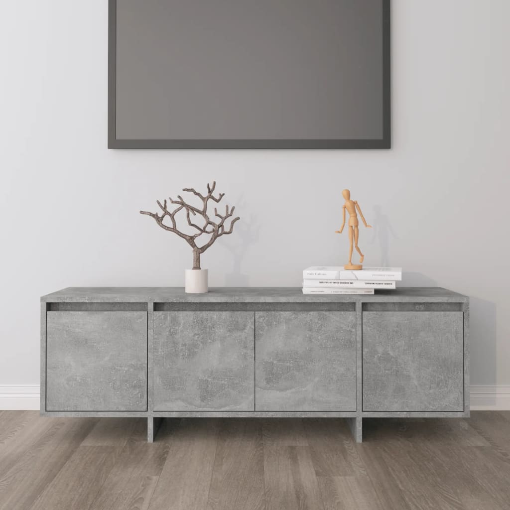 Έπιπλο Τηλεόρασης Γκρι Σκυροδέματος 120x30x40,5 εκ. Επεξ. Ξύλο 1