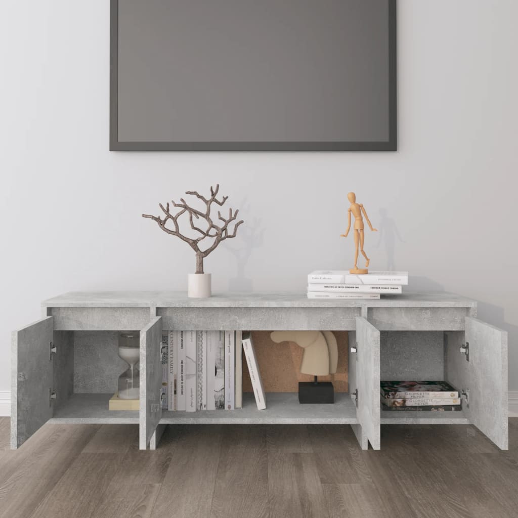 Έπιπλο Τηλεόρασης Γκρι Σκυροδέματος 120x30x40,5 εκ. Επεξ. Ξύλο 3
