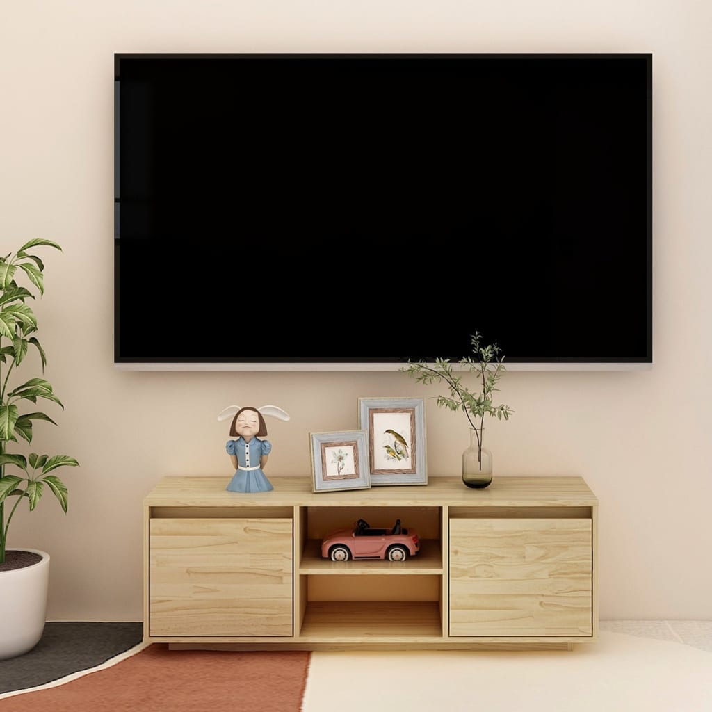 Έπιπλο Τηλεόρασης 110 x 30 x 40 εκ. από Μασίφ Ξύλο Πεύκου 1
