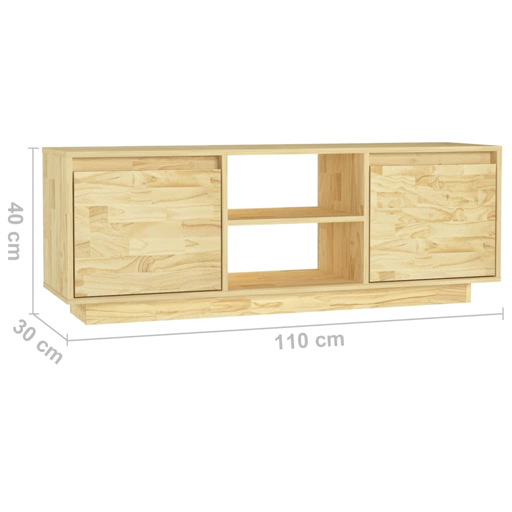 Έπιπλο Τηλεόρασης 110 x 30 x 40 εκ. από Μασίφ Ξύλο Πεύκου 9