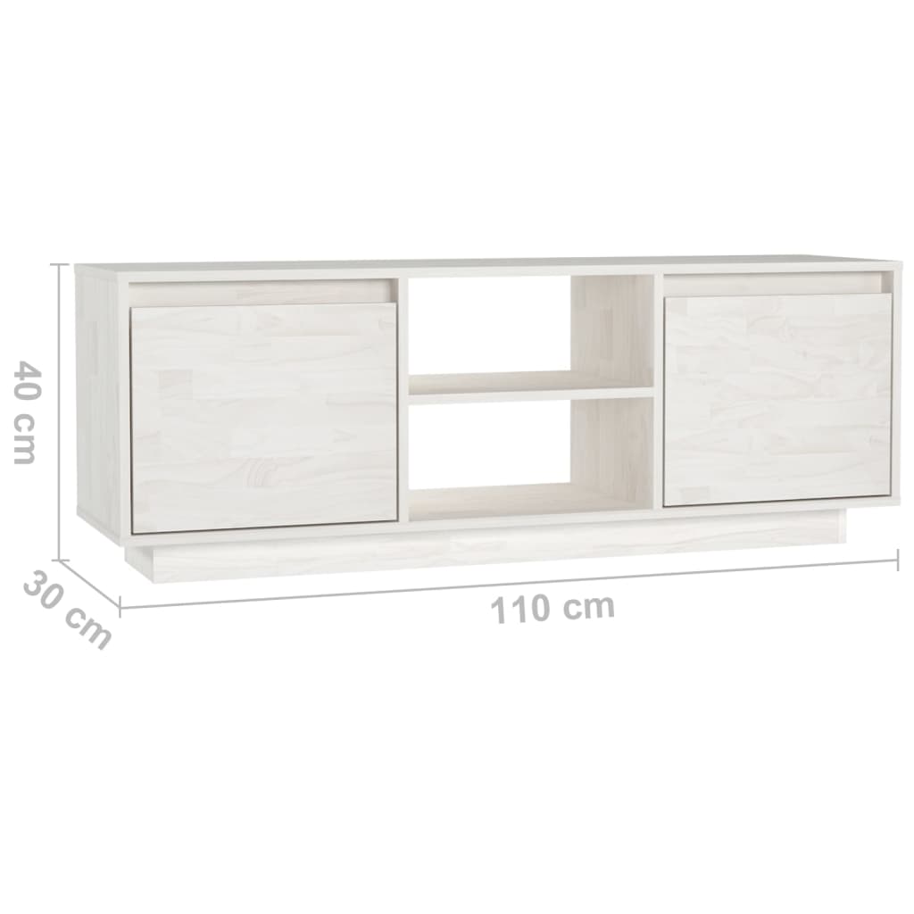 Έπιπλο Τηλεόρασης 110 x 30 x 40 εκ. από Μασίφ Ξύλο Πεύκου 9