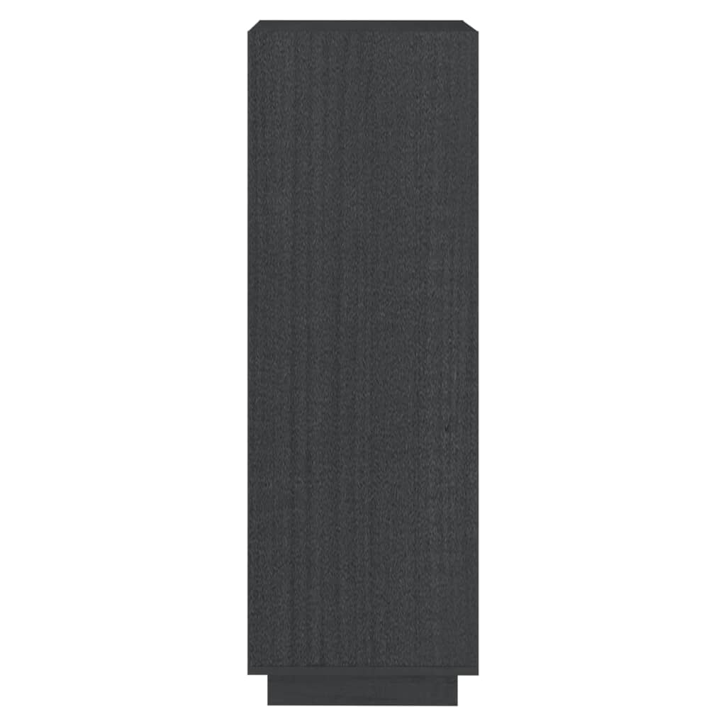 Βιβλιοθήκη/Διαχωρ. Χώρου Γκρι 40x35x103 εκ. Μασίφ Ξύλο Πεύκου 6