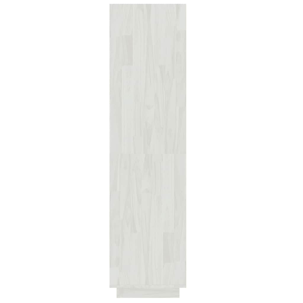 Βιβλιοθήκη/Διαχωριστικό Χώρου Λευκό 40x35x135 εκ. Μασίφ Πεύκο 6