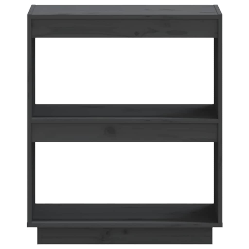 Βιβλιοθήκη Γκρι 60 x 35 x 71 εκ. από Μασίφ Ξύλο Πεύκου 5