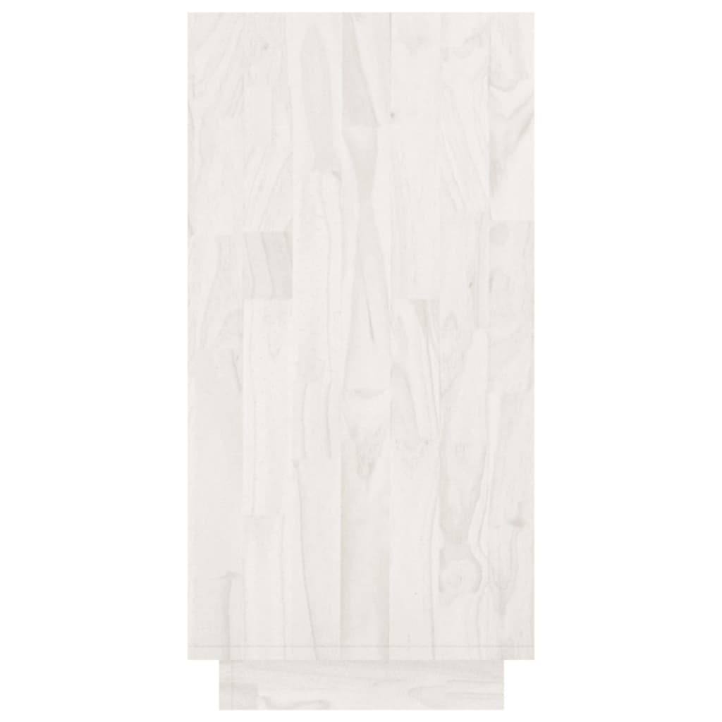 Βιβλιοθήκη Λευκή 80 x 35 x 71 εκ. από Μασίφ Ξύλο Πεύκου 6