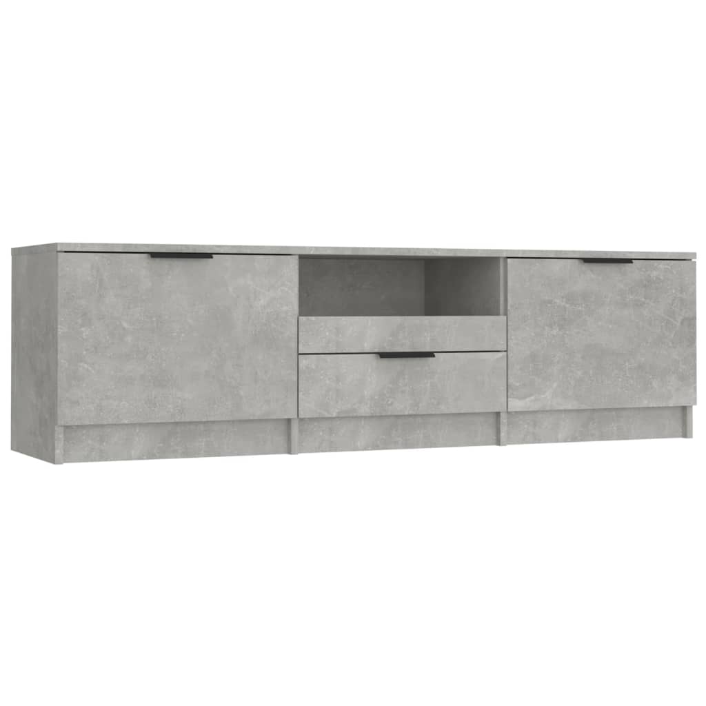Έπιπλο Τηλεόρασης Γκρι Σκυροδέματος 140x35x40 εκ. Επεξεργ. Ξύλο 2
