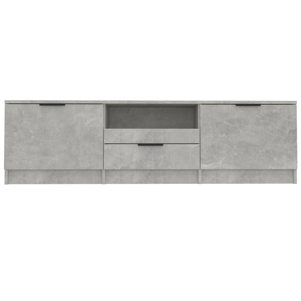 Έπιπλο Τηλεόρασης Γκρι Σκυροδέματος 140x35x40 εκ. Επεξεργ. Ξύλο 4