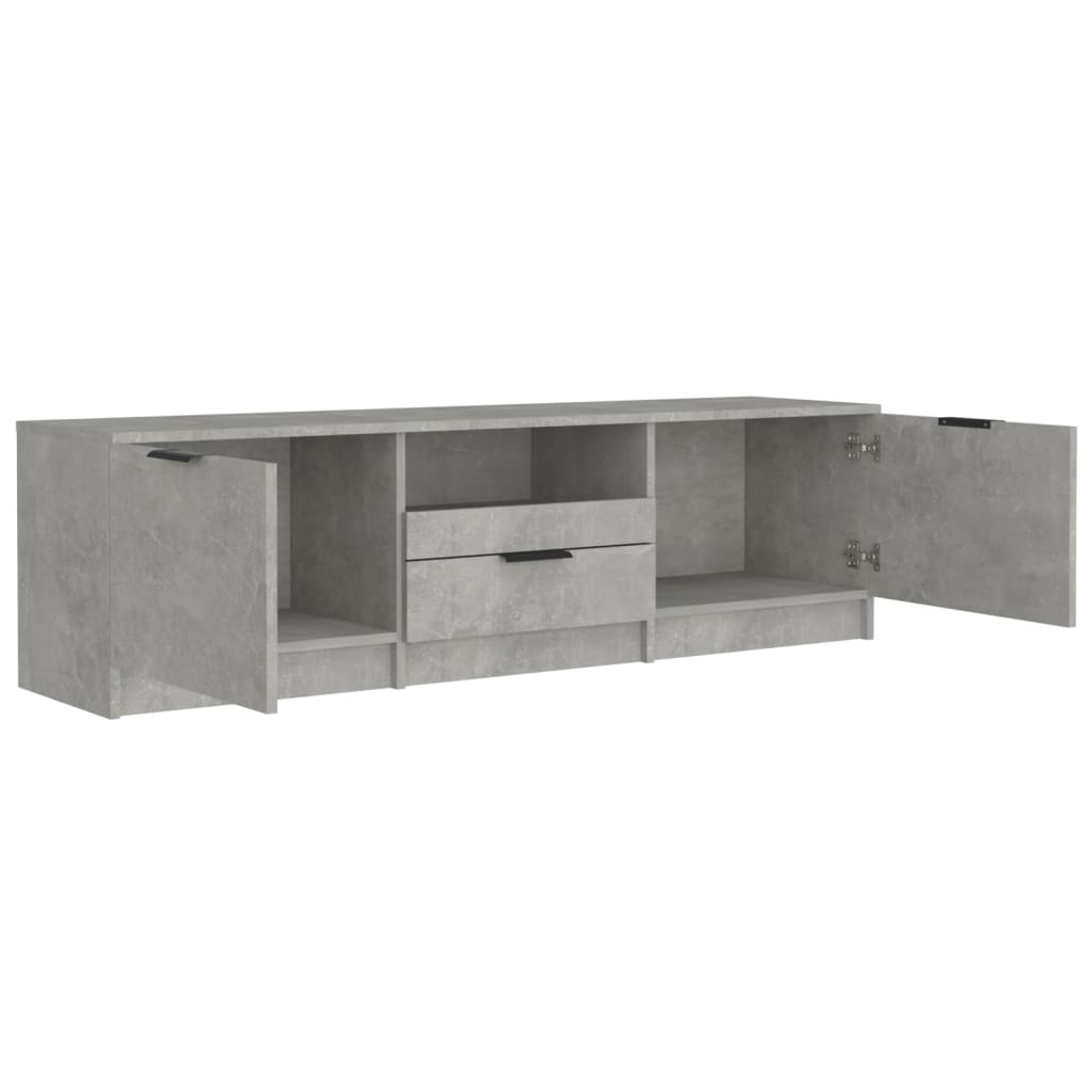 Έπιπλο Τηλεόρασης Γκρι Σκυροδέματος 140x35x40 εκ. Επεξεργ. Ξύλο 5
