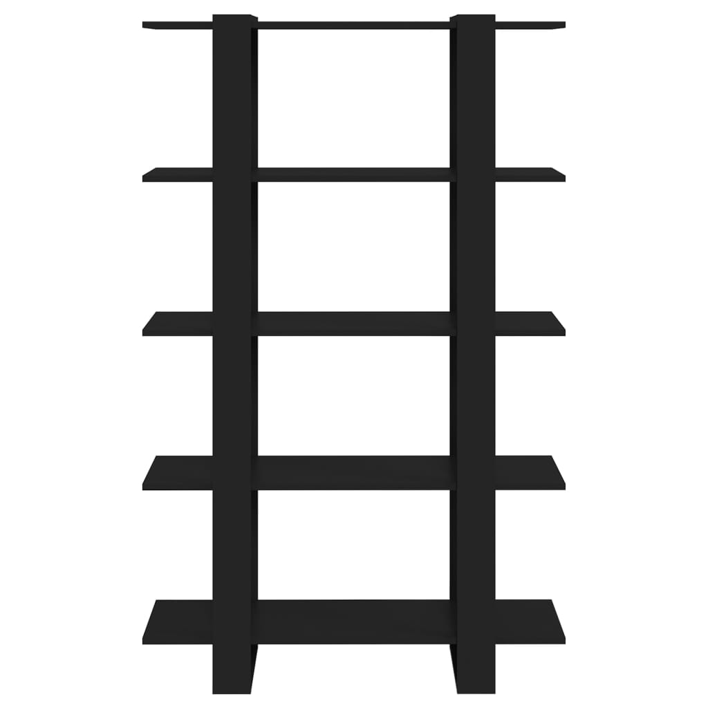 Βιβλιοθήκη/Διαχωριστικό Χώρου Μαύρο 100 x 30 x 160 εκ. 3