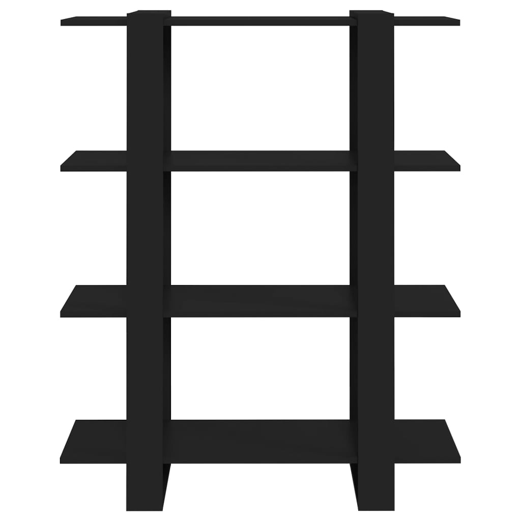 Βιβλιοθήκη/Διαχωριστικό Χώρου Μαύρο 100 x 30 x 123,5 εκ. 3