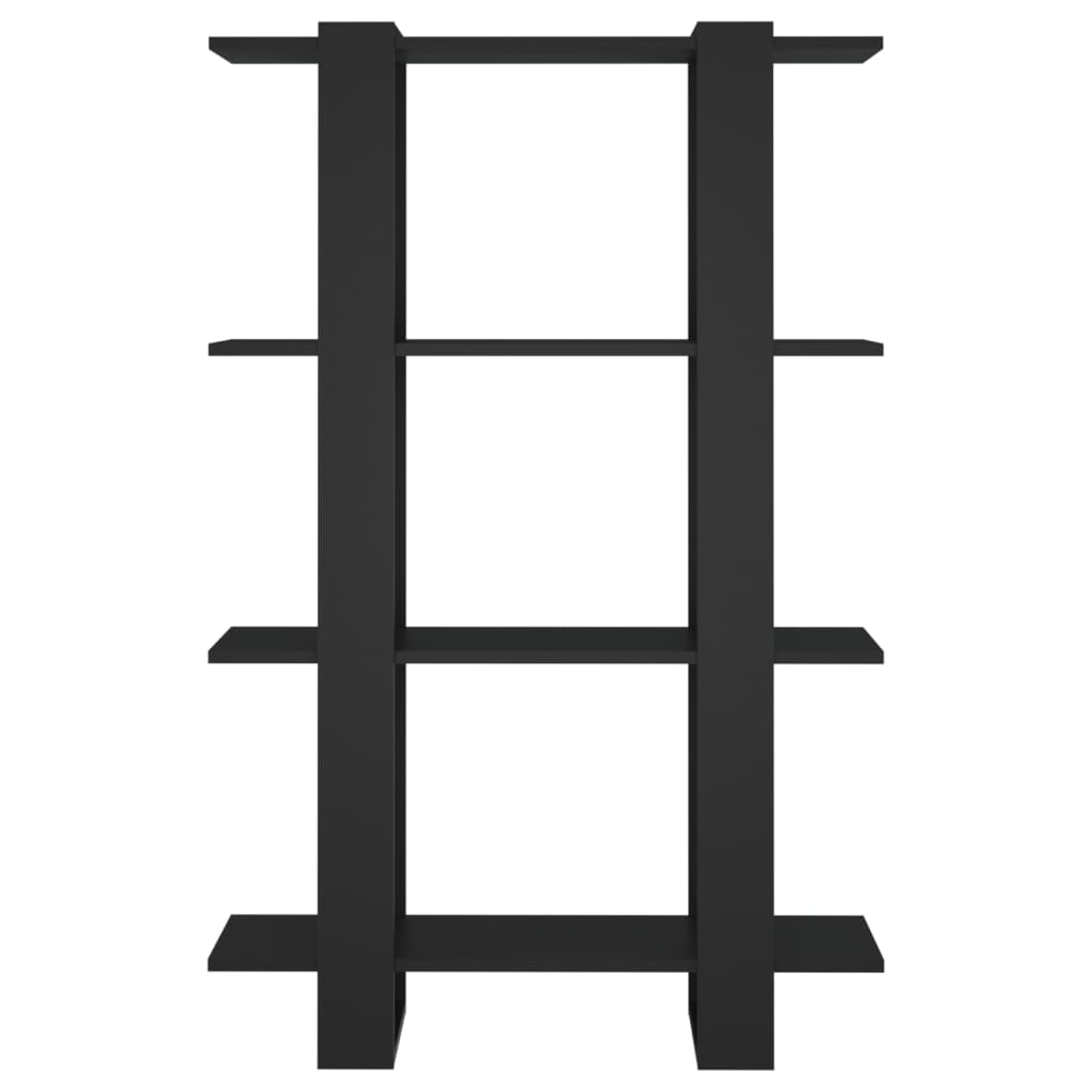 Βιβλιοθήκη/Διαχωριστικό Χώρου Μαύρο 80 x 30 x 123,5 εκ. 5