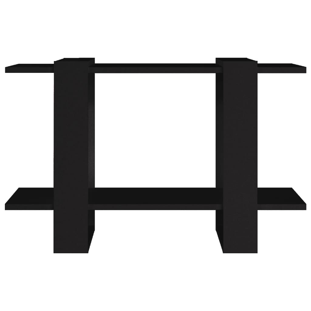 Βιβλιοθήκη/Διαχωριστικό Χώρου Μαύρο 80 x 30 x 51 εκ. 5