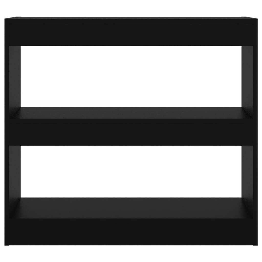 Βιβλιοθήκη/Διαχωριστικό Χώρου Μαύρο 80 x 30 x 72 εκ. 3