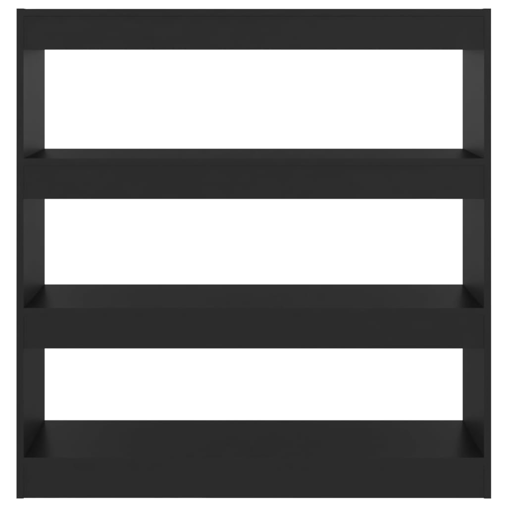 Βιβλιοθήκη/Διαχωριστικό Χώρου Μαύρο 100 x 30 x 103 εκ. 3