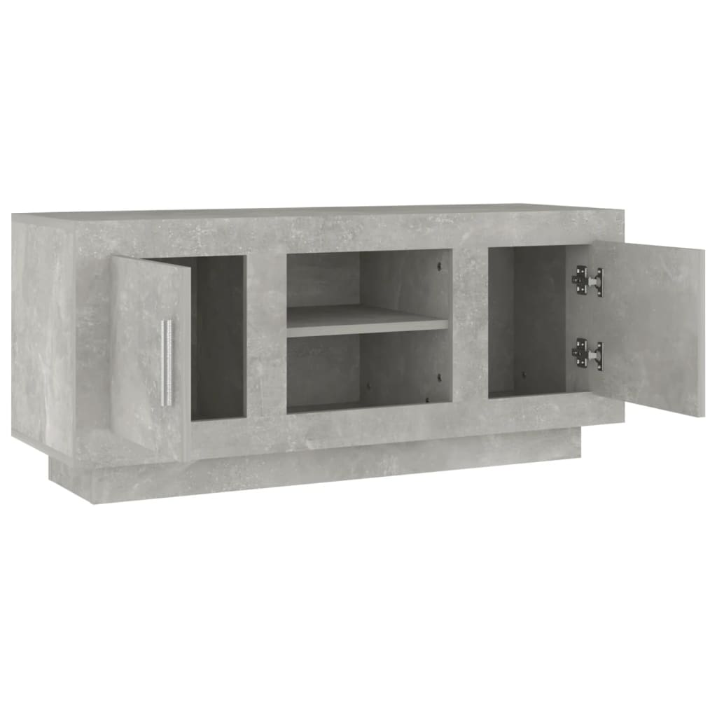 Έπιπλο Τηλεόρασης Γκρι Σκυροδέματος 102x35x45εκ. Επεξεργ. Ξύλο 7