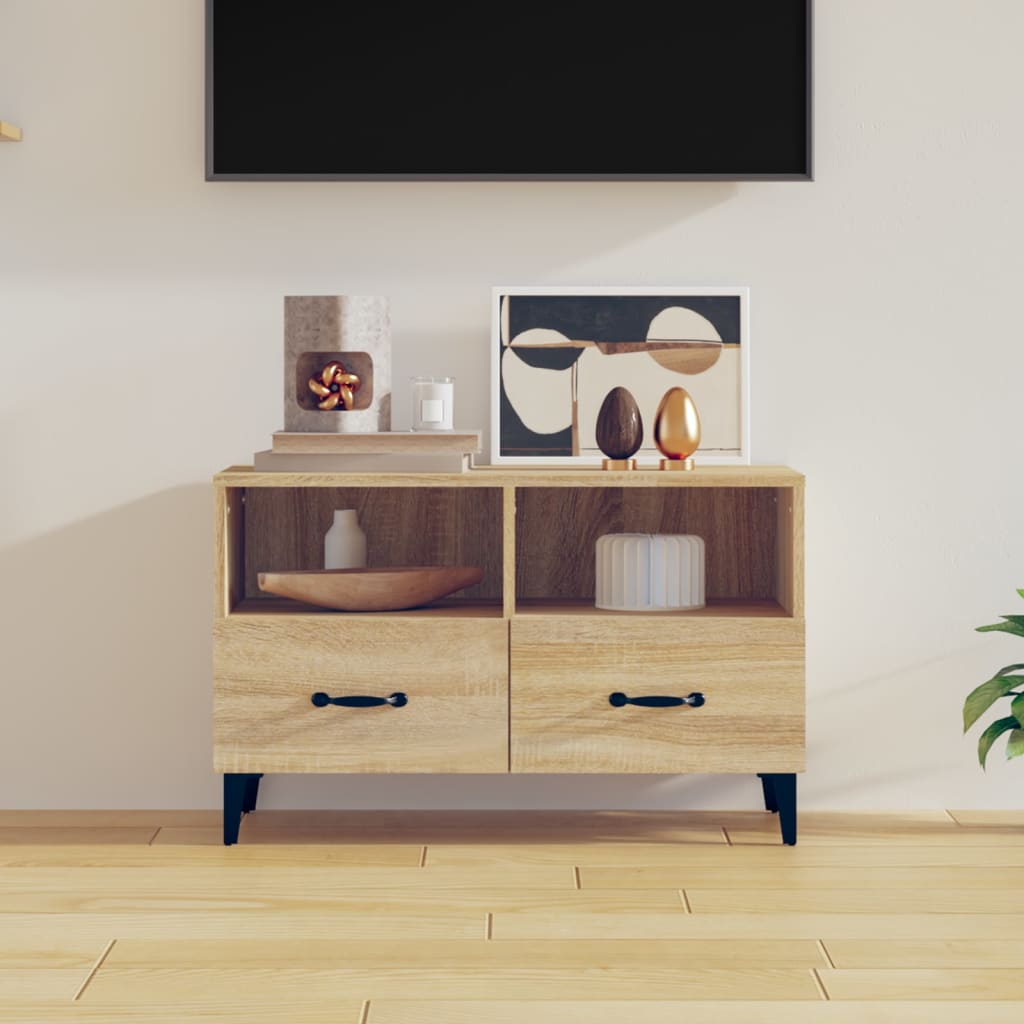 Έπιπλο Τηλεόρασης Sonoma Δρυς 80x36x50 εκ. Επεξεργασμένο Ξύλο 1