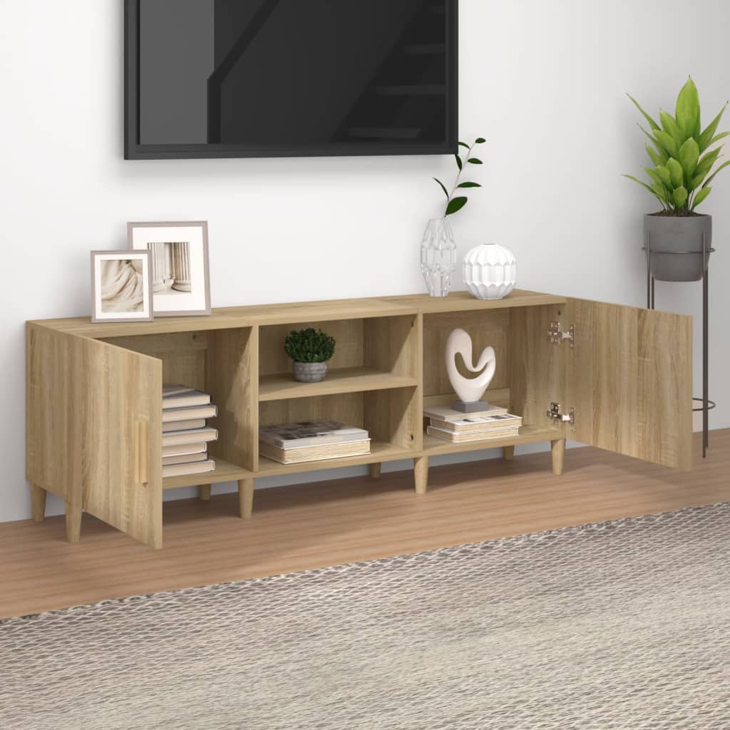 Έπιπλο Τηλεόρασης Sonoma Δρυς 150x30x50 εκ. Επεξεργασμένο Ξύλο 3