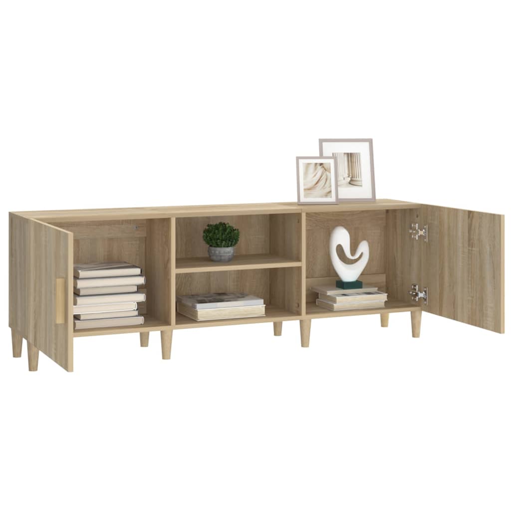 Έπιπλο Τηλεόρασης Sonoma Δρυς 150x30x50 εκ. Επεξεργασμένο Ξύλο 4