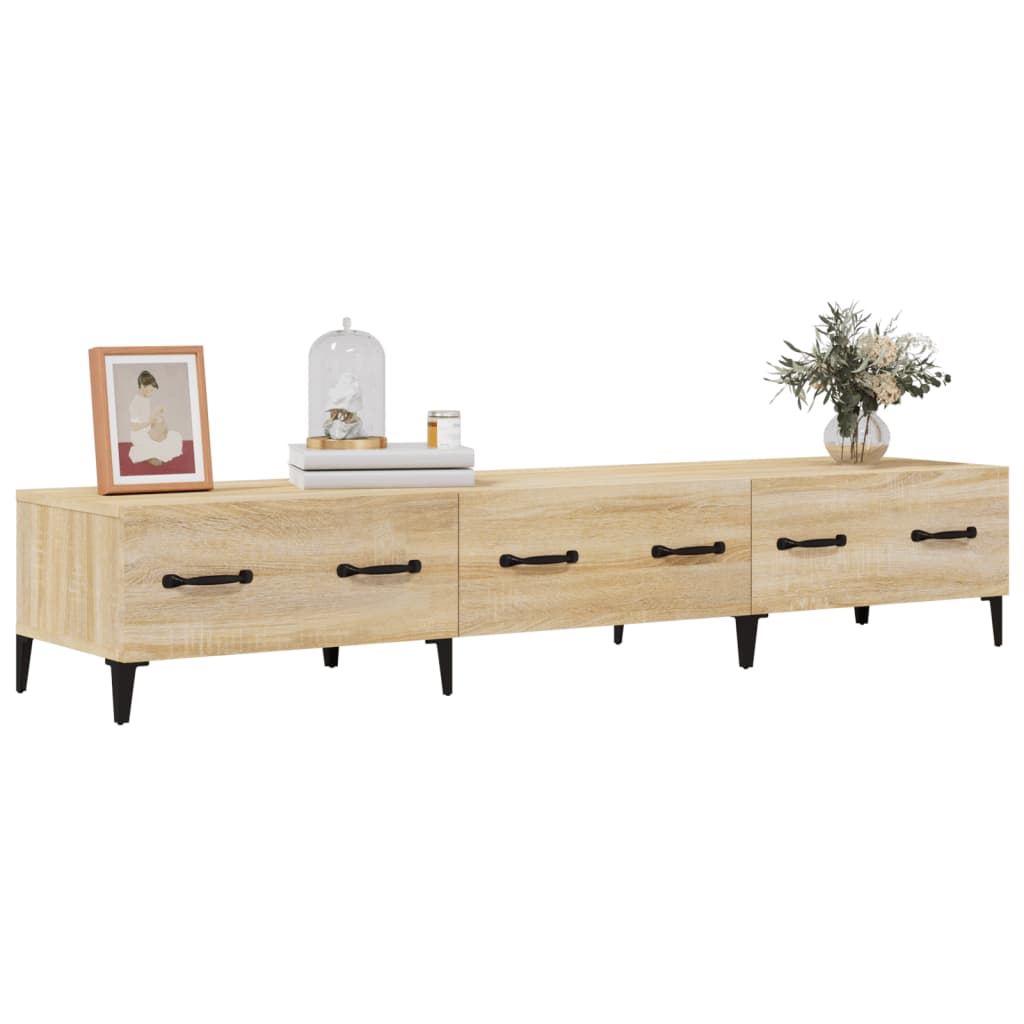 Έπιπλο Τηλεόρασης Sonoma Δρυς 150x34,5x30 εκ. από Επεξεργ. Ξύλο 4