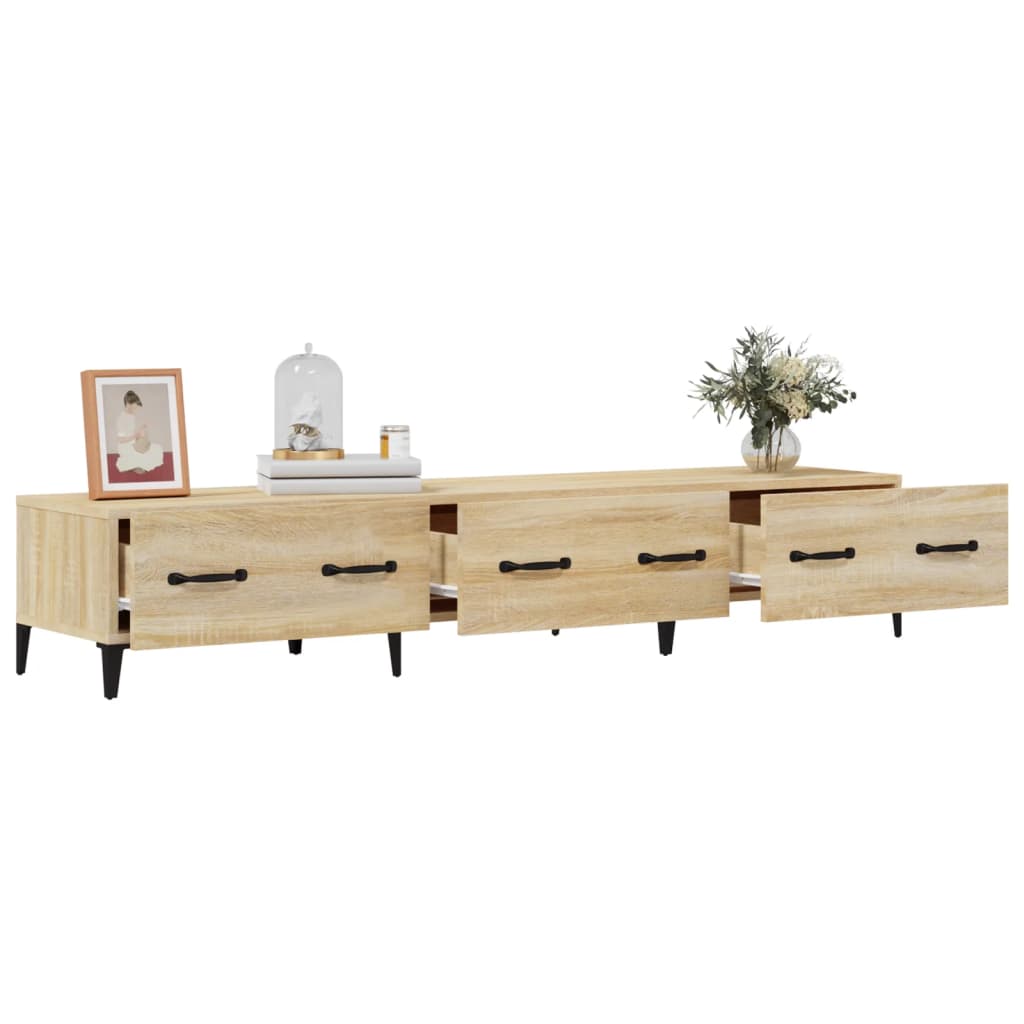 Έπιπλο Τηλεόρασης Sonoma Δρυς 150x34,5x30 εκ. από Επεξεργ. Ξύλο 5