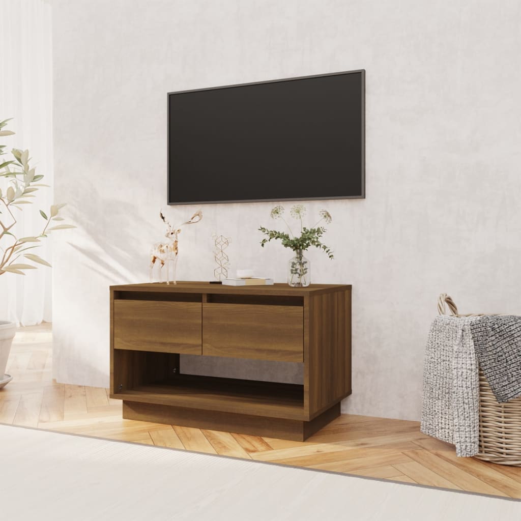 Έπιπλο Τηλεόρασης Καφέ Δρυς 70x41x44 εκ. Επεξεργασμένο Ξύλο 3