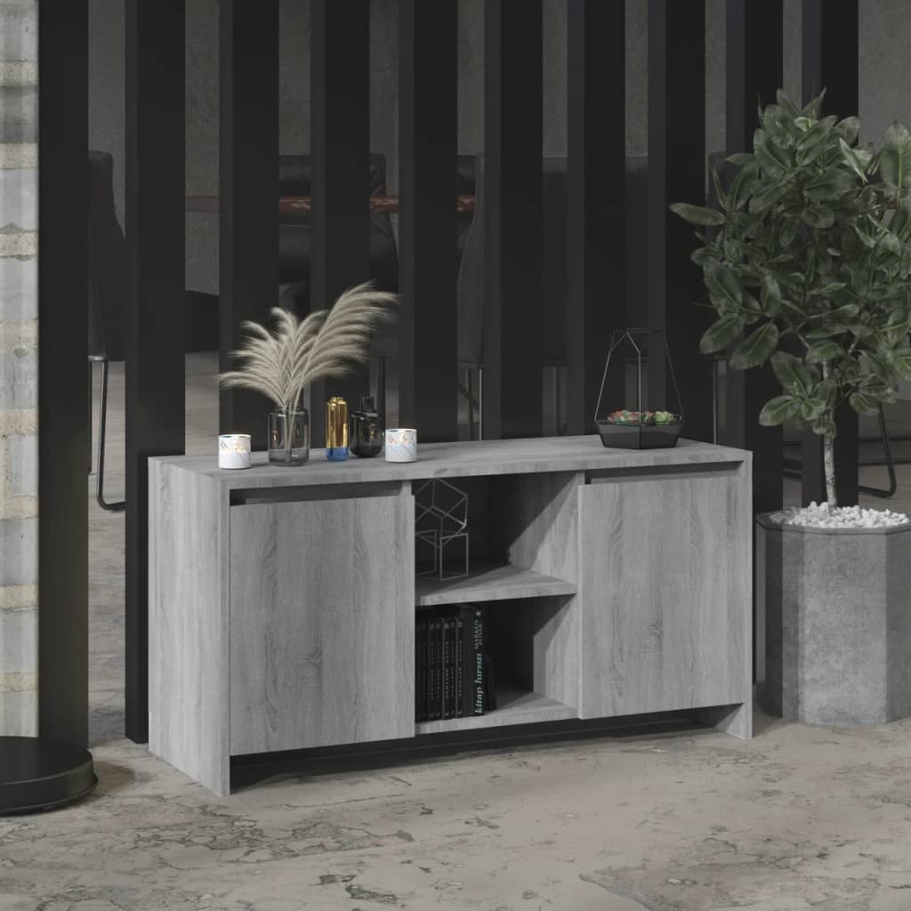 Έπιπλο Τηλεόρασης Γκρι Sonoma 102x37,5x52,5 εκ. από Επεξ. Ξύλο 1