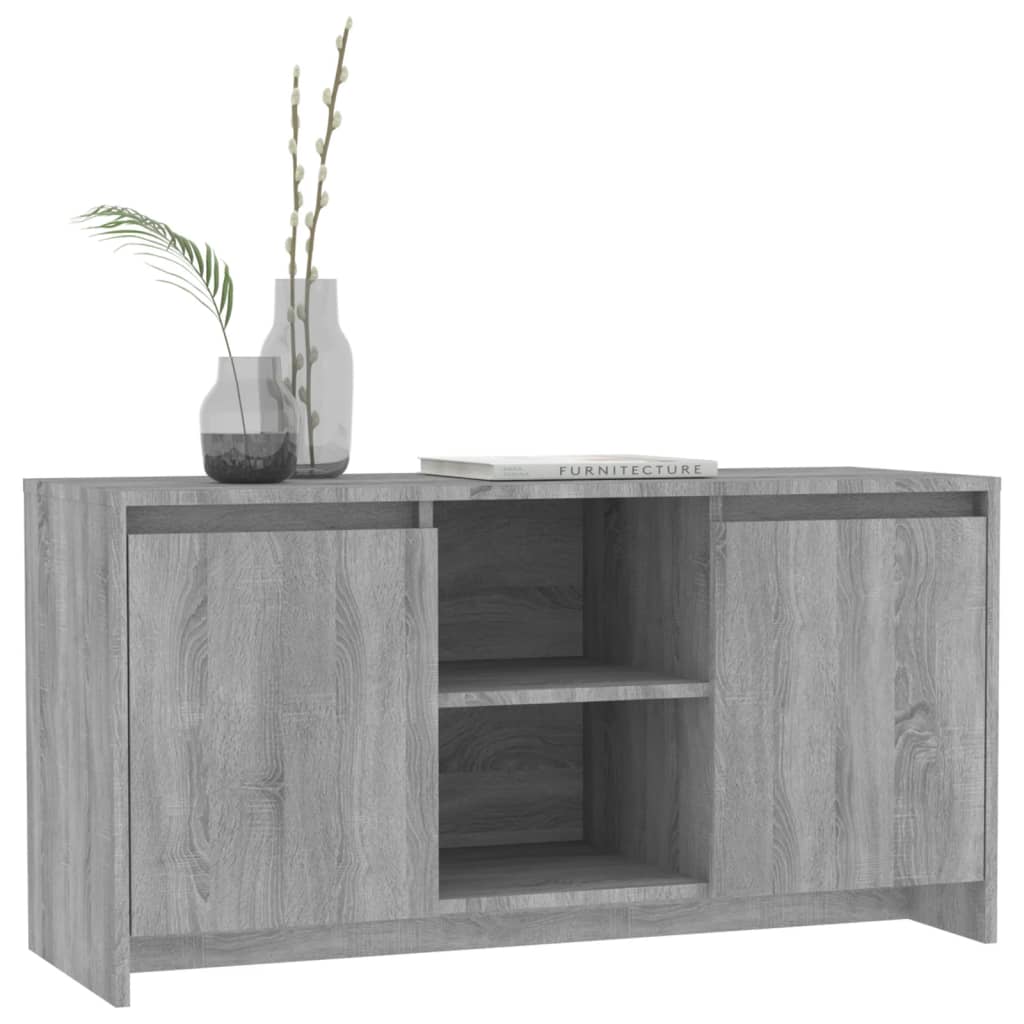 Έπιπλο Τηλεόρασης Γκρι Sonoma 102x37,5x52,5 εκ. από Επεξ. Ξύλο 6