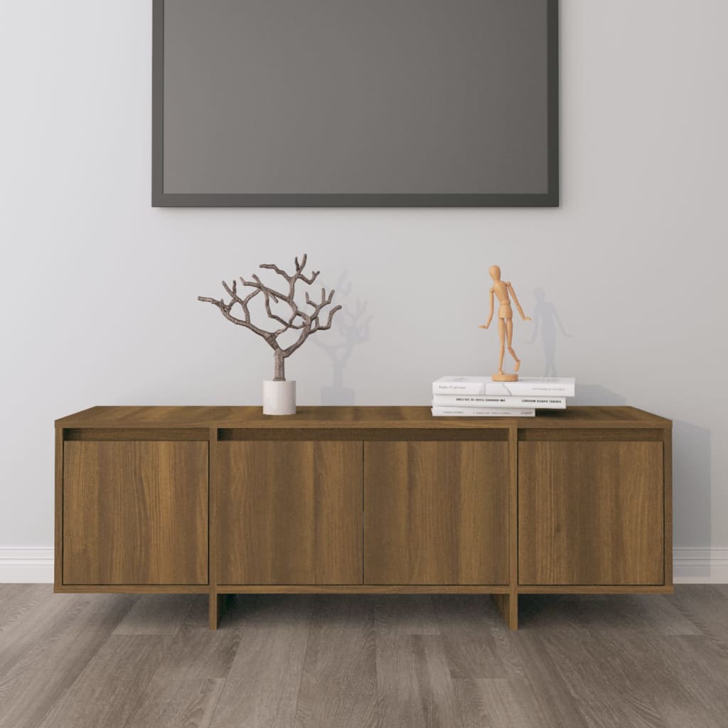 Έπιπλο Τηλεόρασης Καφέ Δρυς 120x30x40,5 εκ. Επεξ. Ξύλο 1
