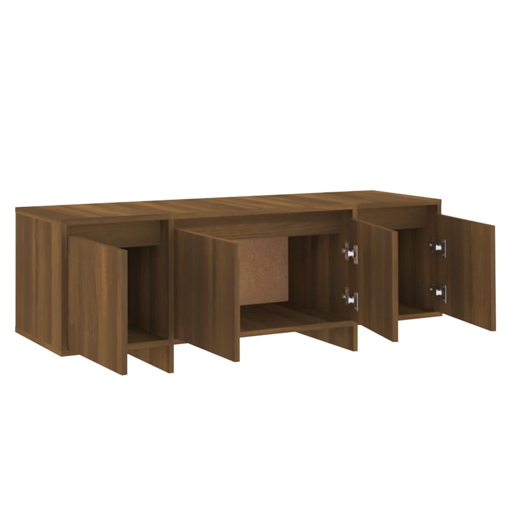 Έπιπλο Τηλεόρασης Καφέ Δρυς 120x30x40,5 εκ. Επεξ. Ξύλο 8