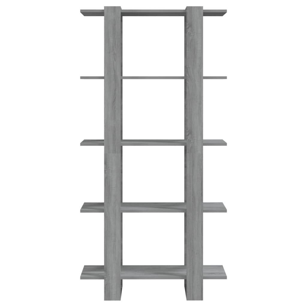 Βιβλιοθήκη/Διαχωρ. Χώρου Γκρι Sonoma 80x30x160 εκ. Επεξ. Ξύλο 5