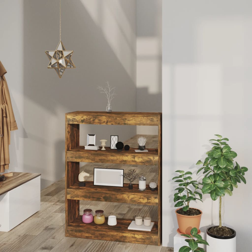 Βιβλιοθήκη/Διαχωρ. Χώρου Καπνιστή Δρυς 80x30x103 εκ. Επεξ. Ξύλο 1