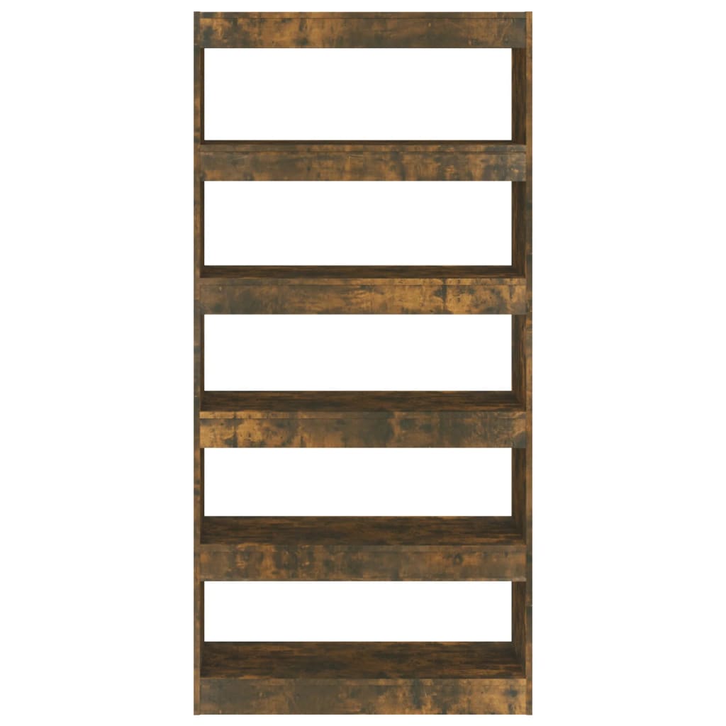 Βιβλιοθήκη/Διαχωρ. Χώρου Καπνιστή Δρυς 80x30x135 εκ. Επεξ. Ξύλο 5