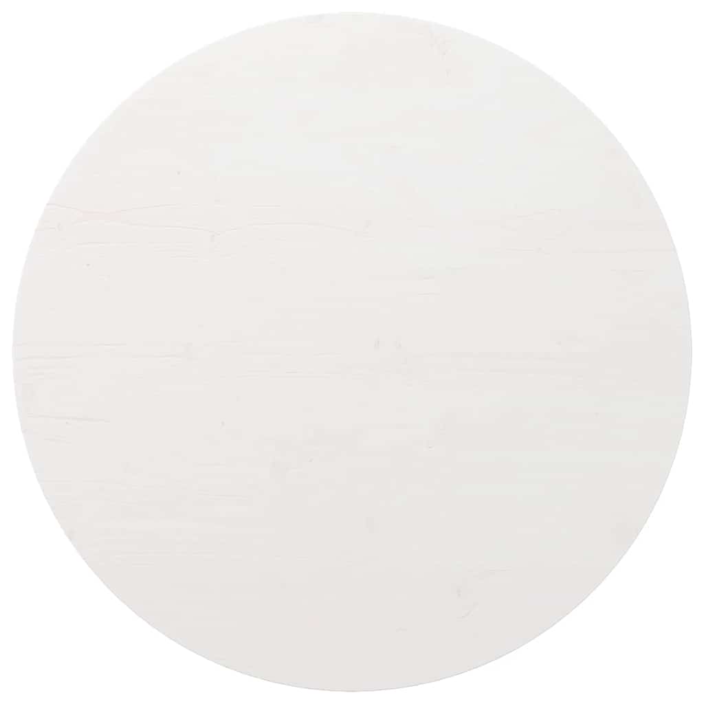 Επιφάνεια Τραπεζιού Λευκή Ø80 x 2,5 εκ. από Μασίφ Ξύλο Πεύκου 1