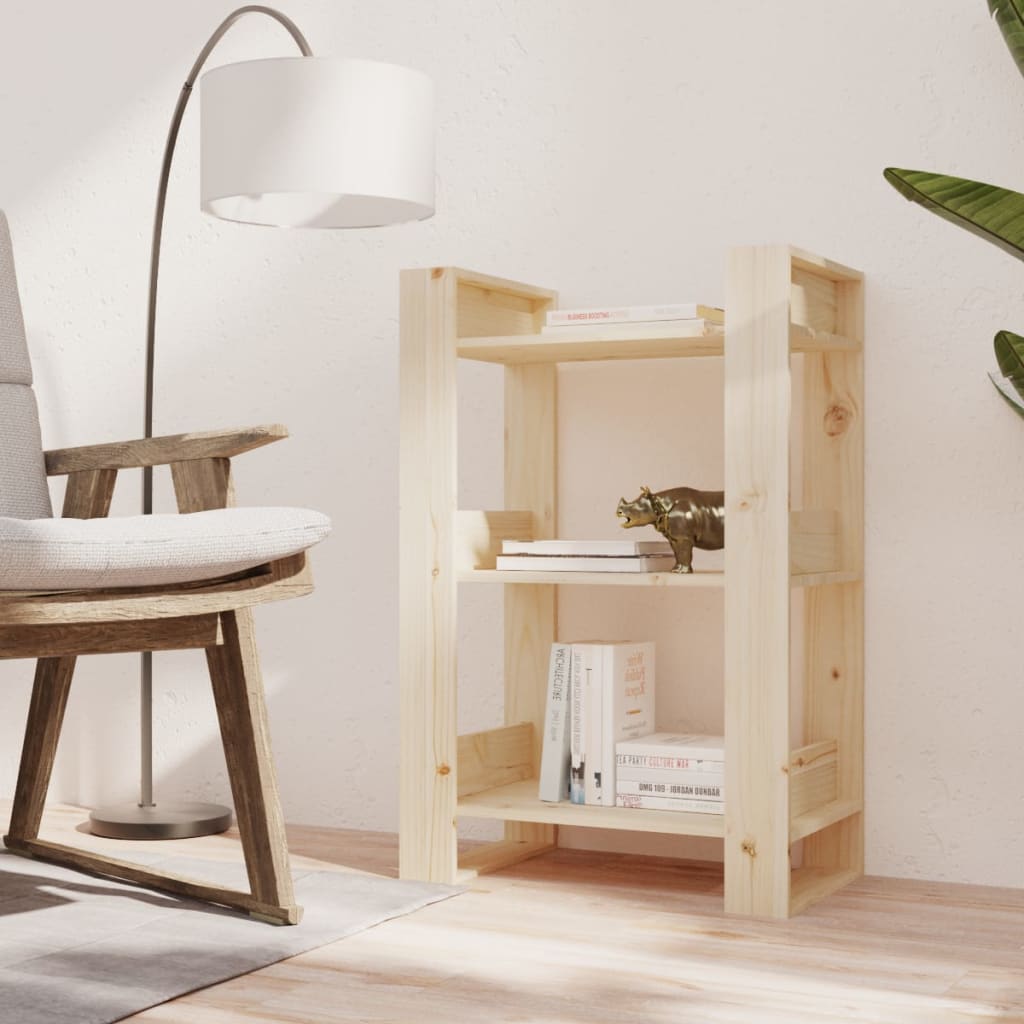 Βιβλιοθήκη / Διαχωριστικό Χώρου 60x35x91 εκ. Μασίφ Ξύλο Πεύκου 6