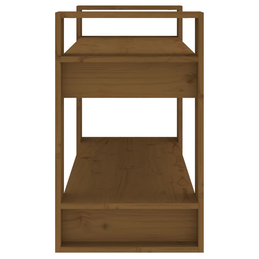 Βιβλιοθήκη/Διαχωριστικό Χώρου Μελί 80x35x56,5 εκ. Μασίφ Ξύλο 6