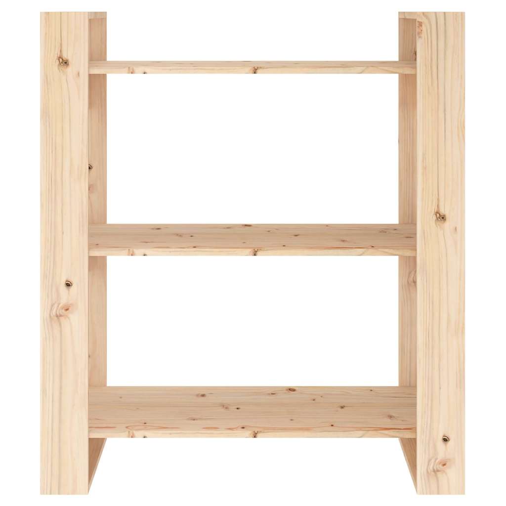 Βιβλιοθήκη/Διαχωριστικό Χώρου 80x35x91 εκ. Μασίφ Ξύλο Πεύκου 5