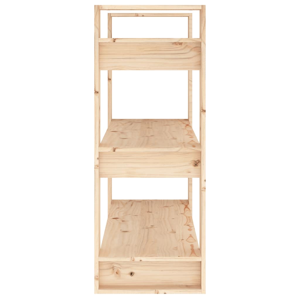 Βιβλιοθήκη/Διαχωριστικό Χώρου 80x35x91 εκ. Μασίφ Ξύλο Πεύκου 6